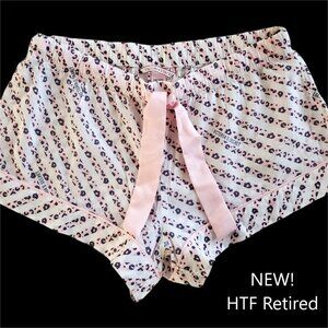 RARE Victoria's Secret Pink Leopard Logo PJ Pajama Shorts Lounge Sleep Small